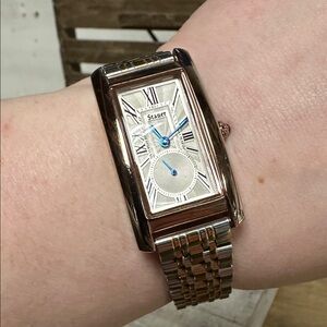 *Brand new battery* Stauer great shape Veronica gold silver rose gold watch